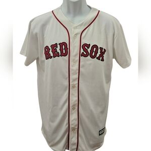 Boston Red Sox Majestic White Jersey Youth XL Stitchrd Letters Plain Back MLB